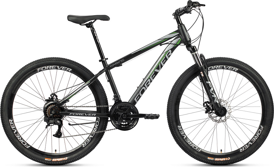Велосипед FOREVER SPRING 27,5" (2023) Black-Grey-Green